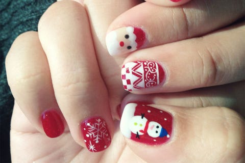 Ugly Christmas Jumper Nails - The Festive Nail Art Trend Is Here Christmas nail art - Ugly Christmas Jumper Nails - The Festive Nail Art Trend Is Here
