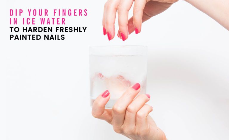 ice water manicure hack