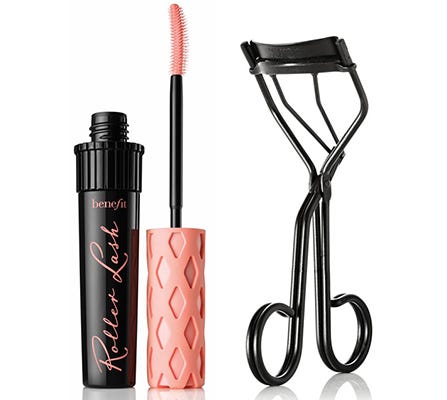 Mascara and eyelash curlers