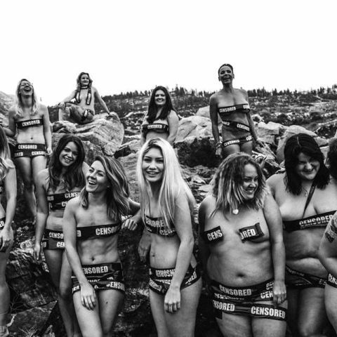 Women protest Facebook nudity rules