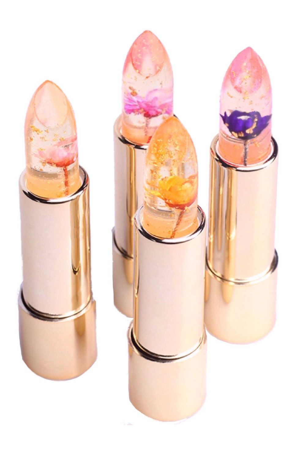 <p><a href="http://www.cosmopolitan.co.uk/beauty-hair/makeup/news/a44194/viral-jelly-flower-lipsticks/" target="_blank" data-tracking-id="recirc-text-link">These lipsticks</a> are everything you've ever wanted in a beauty product. Not only are they clear and jelly-infused, but also they contain gold specks and tiny flowers. The internet lined up to buy these literally just to look at them. </p>