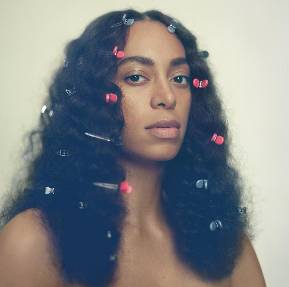 <p>Solange's latest album, <em data-redactor-tag="em">A Seat at the Table</em>, <a href="http://www.cosmopolitan.com/style-beauty/beauty/a4828909/young-girl-copies-solange-hair-seat-at-the-table-album/" target="_blank">features one of the most talked about songs, "Don't Touch My Hair."</a> It addresses the sentiments many black women have felt about their hair for centuries. The song has inspired women of colour to celebrate their hair no matter which style they choose to wear. Just type in the hashtag #DontTouchMyHair on Instagram, you'll see so much #BlackGirlMagic: natural, braided, locked, and straightened textured hair.</p>