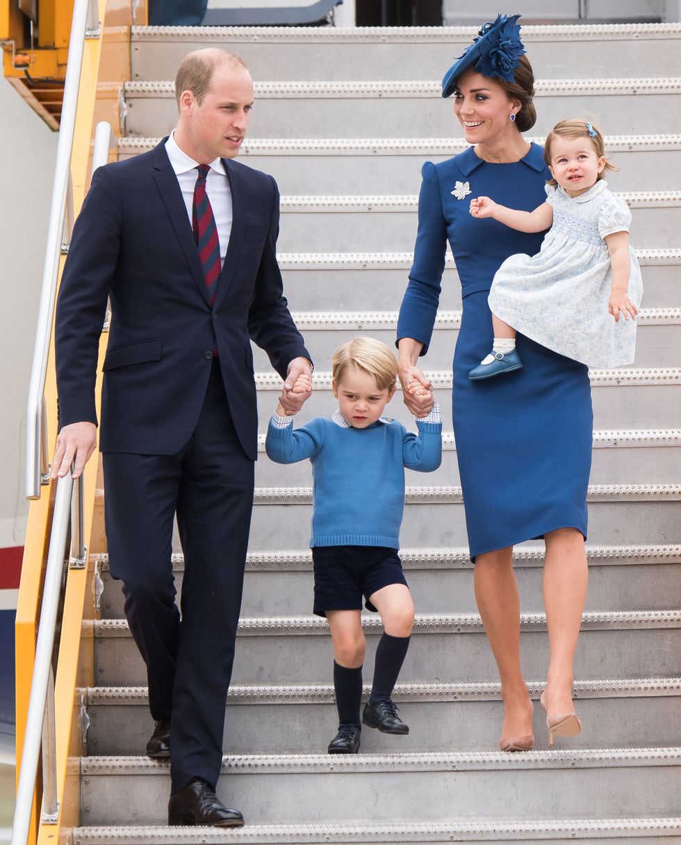 The Duchess of Cambridge wearing blue