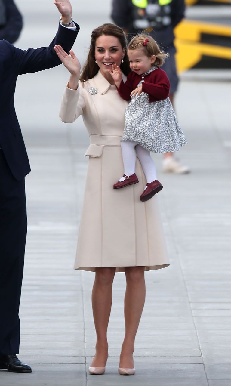 Duchess of Cambridge wearing a cream coat