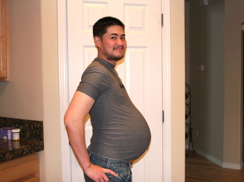 Thomas Beatie Collect picture of Thomas Beatie pregnant at 35 weeks aged 34 in 2008 in Bend, Oregon. Pregnant man Thomas Beatie, 37, and his wife Nancy Beatie, 48, devoted everything to their desire to have a family. But less than a year after Thomas gave birth to his third child, the couple have been forced to file for bankruptcy. The couple had their home in Bend, Oregon, repossessed last year after a massive stock market crash in May saw $600,000 wiped off their savings in one day. They moved into their holiday home in Phoenix, Arizona, and are now struggling to maintain the mortgage payments and living on food stamps.Yet the couple, parents to Susan, two years and nine months, Austin, 20 months, and Jensen, seven months, are already planning to extend their family by having baby number four.