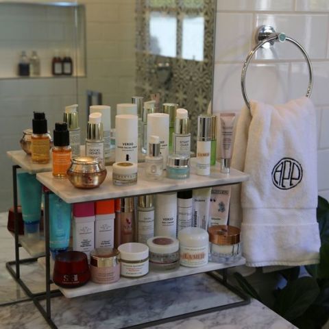 bathroom product storage