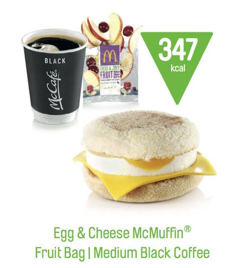 What are low-calories option for McDonald's breakfast?