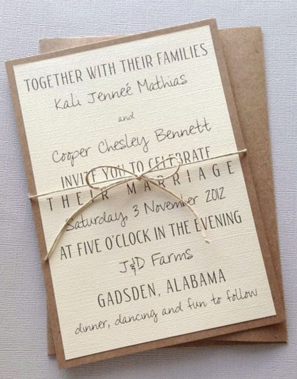 Homemade Wedding Invitations