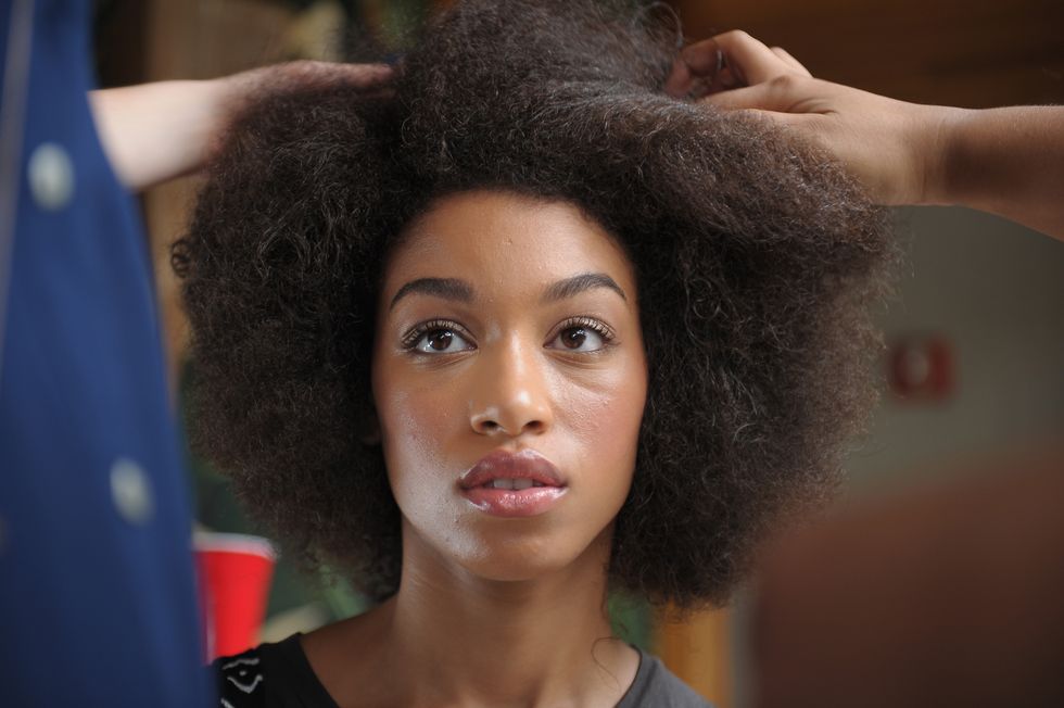 Natural afro hair