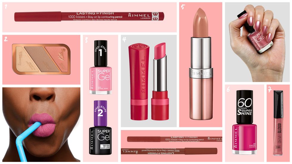 Pink Rimmel beauty products