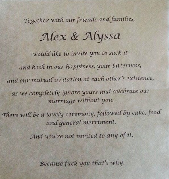 De wedding invitation