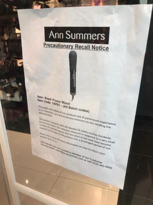 Ann Summers recalls sex toys over fears 'prolonged use' will damage them