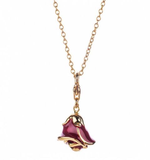 Beauty and the beast rose necklace by disney couture online