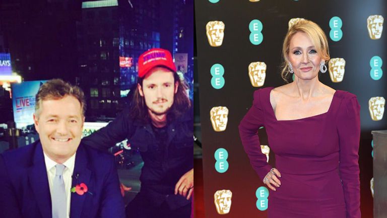 Piers Morgan's son just weighed in on the JK Rowling feud in the BEST way