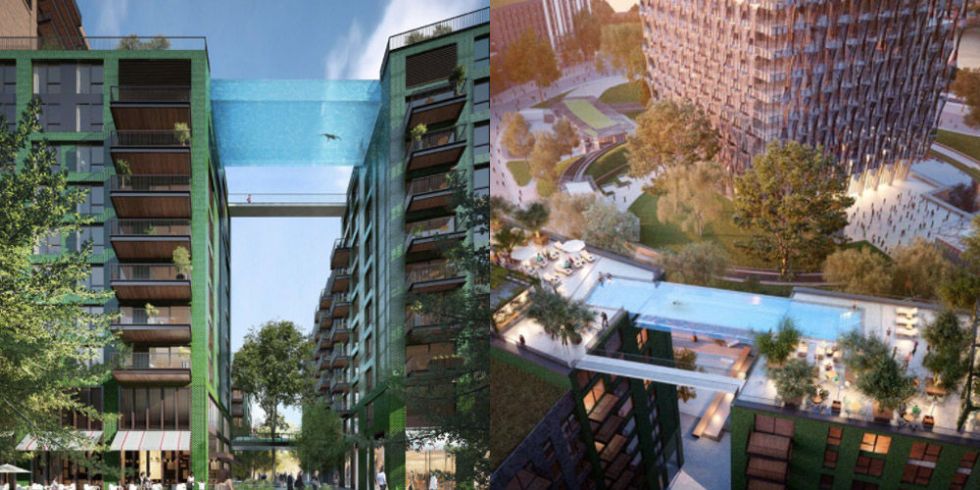 A High Rise Floating Swimming Pool Is Being Built In London And It 