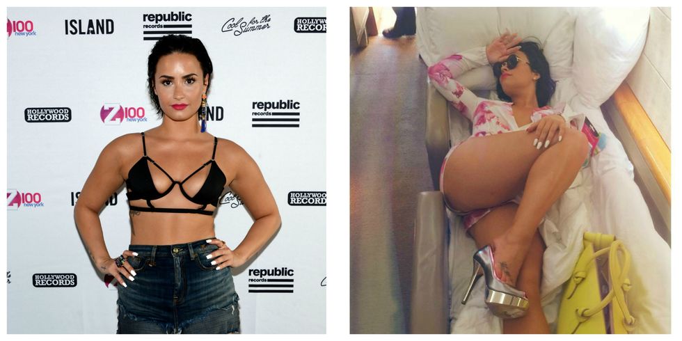 <p>The "Cool for the Summer" singer has been open and honest about <a href="http://www.seventeen.com/celebrity/news/a33353/demi-lovato-reveals-she-used-to-hate-every-inch-of-her-body/" target="_blank" data-tracking-id="recirc-text-link">her struggles with&nbsp;mental health and an eating disorder</a>, including her journey from "hating every inch of [her] body" to embracing (and&nbsp;celebrating!) her figure. In <a href="http://www.seventeen.com/celebrity/news/a33353/demi-lovato-reveals-she-used-to-hate-every-inch-of-her-body/" target="_blank" data-tracking-id="recirc-text-link">an Instagram photo baring her legs</a>, she counseled her followers&nbsp;to learn to love their curves and was *very* clearly feeling herself.<span data-redactor-tag="span" data-verified="redactor"></span></p>