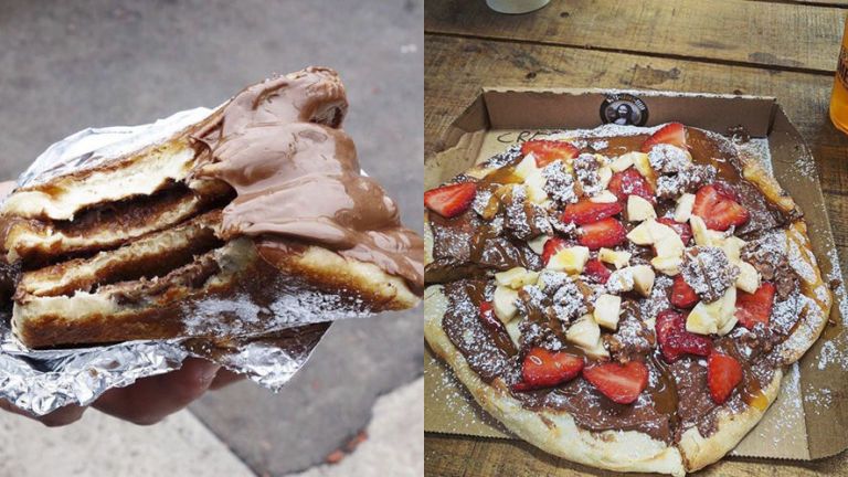 We need to visit this nutella burger and pizza place immediately