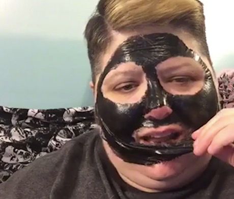Charcoal glue mask