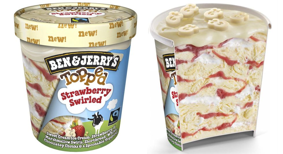 Ben & Jerry's Topped Strawberry Swirled