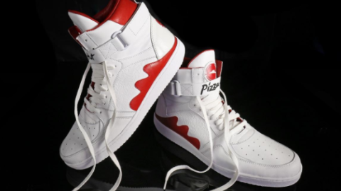 Shoe, Footwear, White, Walking shoe, Red, Sneakers, Carmine, Outdoor shoe, Athletic shoe, Basketball shoe, 