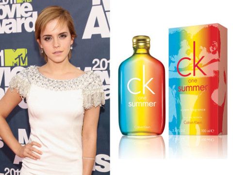 <p>Harry Potter babe Emma Watson is the epitome of youthful beauty. If you look to Emma as your style icon, order yourself a fruity cocktail of ck one summer and spritz yourself with some of her zest!</p>

<p>The summer version of the cult unisex classic is fresh and funky – perfect for festivals and injecting some holiday spirit into your daily life.</p>
 
<p>£29/100ml, <a href="http://www.amazon.co.uk/Calvin-Klein-CK-Summer-Toilette/dp/B004RG21DM" target="_blank">amazon.co.uk</a></p>
