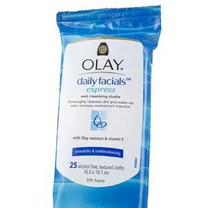 <strong>OLAY DAILY FACIALS EXPRESS, £4.49 FOR 25</strong><br /><br />•  These unique, lightly textured sheets promise to lift dirt and make-up.<br /><br /><strong>COSMO'S VERDICT:</strong><br />" At first, I thought these cloths weren't moist enough but they shifted all my makeup and I didn't need moisturiser afterwards."<br />9/10