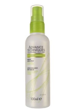 <p>•   <strong>Avon Advance Techniques Mirror Shine Spray, £3.50</strong></p><p>"After washing, smooth down unruly hair by applying a serum from the mid-lengths to the ends, running it through with a wide-toothed comb. then blow-dry hair from wet, using a large bristle brush to ensure sleekness."   </p><p> </p>