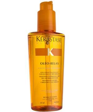 <p>•   <strong>Kérastase Oléo-Relax serum, £15.50</strong></p><p>"Once dry, make a low ponytail and twist upwards, tucking and pinning it against the scalp as you go."   </p>