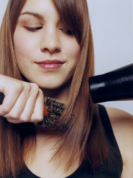 Always blow dry your hair using a nozzle on the hair dryer as this will give much more control over partings and fly-aways, and make the blow dry last much longer<br />