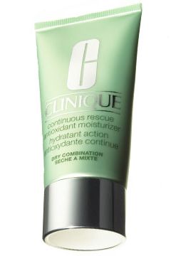 <strong>CLINIQUE CONTINUOUS RESCUE ANTIOXIDENT MOISTURISER, £32,</strong> blends superior moisturisers and eight antioxidents for enduring skin protection <em>and</em> it leaves a dewy finish.<br />