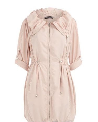 <p>Who wouldn't blush to perfection wearing this pastel pink drawstring parka from Dorothy Perkins'? Its spring cover-up perfect</p>