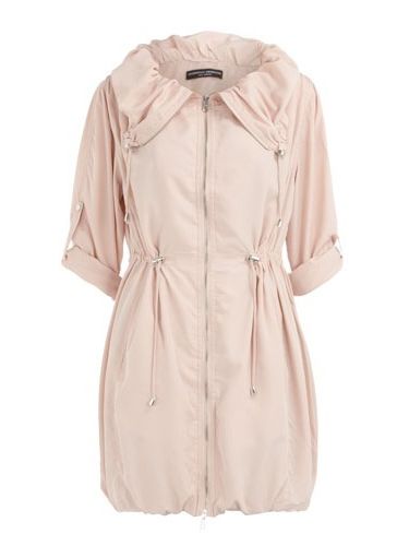 <p>Who wouldn't blush to perfection wearing this pastel pink drawstring parka from Dorothy Perkins'? Its spring cover-up perfect</p>