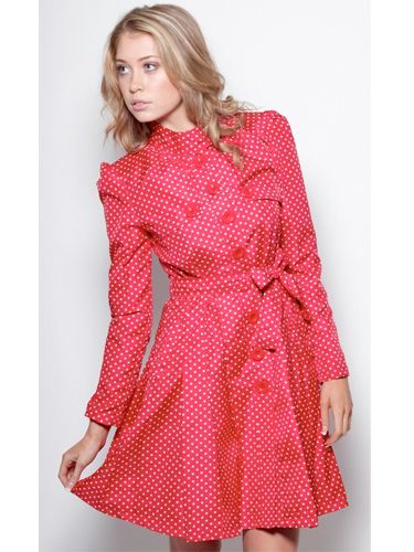 <p>Who cares if it rains when you're wearing this fabulous polka dot Mac! Team with matching red lips for head-turning style </p>