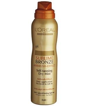 L'Oreal Paris Sublime Bronze Self-Tanning Dry Mist, £11.99<br />"I'm always on the lookout for a great fake tan and L'Oreal Paris Sublime Bronze Self-Tanning Dry Mist is perfect. It gives such a natural colour" Rachel Stevens<br /><br />
