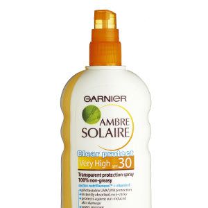 Garnier Ambre Solaire Clear Protect Transparent Protection Spray, from £11.49<br /><br />