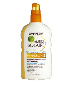 Garnier Ambre Solaire Clear Protect Transparent Protection Spray, from £11.49<br /><br />