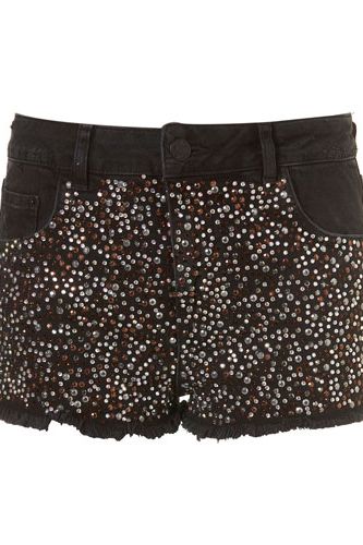 <p>Our mouth is watering looking at these sparkly studded hotpants. Rock with a printed tee, biker boots and a bold lippy</p>
 
<p>£75, <a href="http://www.topshop.com/webapp/wcs/stores/servlet/ProductDisplay?beginIndex=0&viewAllFlag=&catalogId=33057&storeId=12556&productId=2602402&langId=-1&sort_field=Relevance&categoryId=277012&parent_categoryId=208491&pageSize=20 " target="_blank">topshop.com</a></p>
