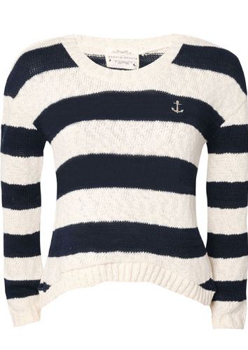 <p>The new collection from Blonde + Blonde has set up home at Bank with some cool preppy pieces. We love this cute Breton style knitted jumper – perfect over sundresses when the evenings get a little chilly</p>
 
<p>£27, <a href="http://www.bankfashion.co.uk/product/blonde-and-blonde-stripe-knitted-jumper/24141/" target="_blank">bankfashion.co.uk</a></p>
