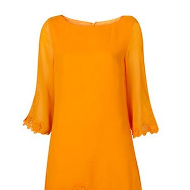 <p>Make a statement in this orange long sleeved shift dress. The cute 3D flower design on the hem adds something special</p><p>£42, <a href=" http://www.topshop.com/webapp/wcs/stores/servlet/ProductDisplay?catalogId=33057&storeId=12556&productId=2521778&langId=-1&sort_field=Relevance&categoryId=208523&parent_categoryId=203984&pageSize=20&siteID=0RpXOIXA500-vqroCzM3O4_Nqt9NzJePNw&cmpid=ukls_deep">topshop.com</a></p>