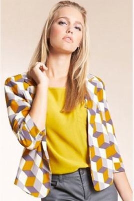 <p>The Fashion Geometrics range has landed at Marks and Spencer and we can’t wait to get our hands on some of their bold graphic prints.  Make a statement in this cube print jacket. Don’t be afraid to team it with clashing bright colours if you’re looking to nail two trends in one</p><p>£29.50,<a href=" http://www.marksandspencer.com/Open-Front-Sleeve-Print-Jacket/dp/B005J1PW6W?ie=UTF8&ref=sr_1_2&nodeId=42966030&sr=1-2&qid=1315919057&pf_rd_r=0GK97YCY184QSCZBRV2Z&pf_rd_m=A2BO0OYVBKIQJM&pf_rd_t=301&pf_rd_i=0&pf_rd_p=215485807&pf_rd_s=center-3">marksandspencer.com</a></p>