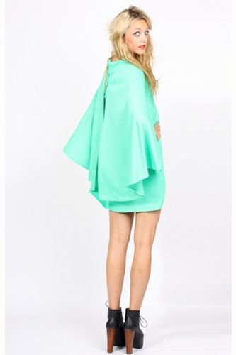 <p>The neon colour of this dress is amazing and we are loving the unique cape detailing at the back. We want!</p><p>£35, <a href="http://www.yayer.co.uk/product/neon-lights-cape-dress">yayer.co.uk</a></p>