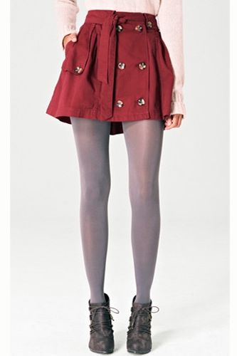 <p>Show you're not afraid to get your legs out this winter in this  red button skirt wear with some thick knit tight to beat the chill</p><p>£25, <a href="http://www.fashionunion.com/skirts/red-anna-button-skirt/invt/lskm1094red/">fashionunion.com</a></p>