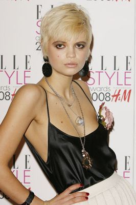 The fashionista lives up to her name donning this edgy pixie crop.