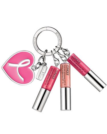 <p>Get this key ring hanging off your bag and you’ll never need to fumble frantically in your bag for a lipgloss again. The Clinique Great Lips, Great Cause Key Ring features three bestselling shades – Clearly Pink, Air Kiss and Cabana Crush. </p>
<p>£15, with £2 going to The Breast Cancer Research Foundation. Clinique.co.uk</p>