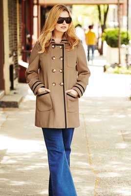 <p>A stylish cover-up is arguably the most important autumn buy since you're likely to be wearing it every day. This gorgeous double-breasted camel coat with grosgrain ribbon trim is perfect for work or weekends. <br />
  <br />
    <em><a href="http://www.simplybe.co.uk/shop/product/details/show.action?pdLpUid=AX367&pdBoUid=4882&lpgUid=11148585#colour:,size:">Angel Ribbons Double-Breasted Coat</a>, £70</em><br />