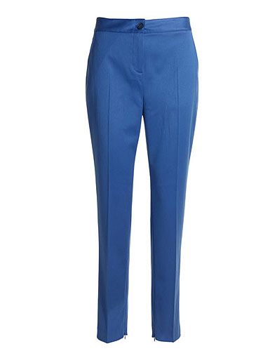 <p>£129, <a href="http://www.reissonline.com/shop/womens/casual_trousers/paris/sapphire/#">Reiss A/W 2011</a></p>