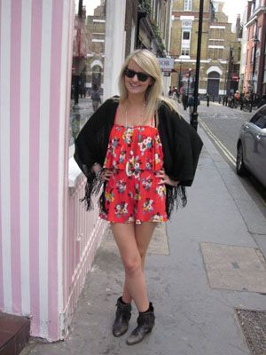 Clare Smith in Topshop playsuit