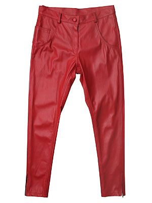 These are for the brave girlies out there! Embrace your inner vixen with a pair of these t'riffic trousers! They gain extra brownie point with the peg-leg style, we love the gloss leather finish. Gorgeous!
<p>£125, <a href="http://www.asos.com/Dress-Monster/DRESSMONSTER-Leather-Peg-Trousers/Prod/pgeproduct.aspx?iid=1657975&cid=11150&sh=0&pge=0&pgesize=20&sort=-1&clr=Red">Dress Monster at ASOS</a></p>
