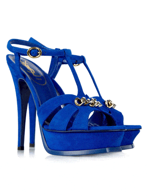 blue designer heels
