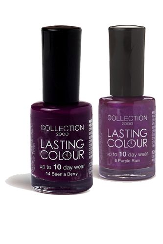 <p>Feeling like flaunting your passion for purple? The new Collection 2000 shades should do the trick! If you love the matching look, paint like a pro and go one shade light or darker on your fingers or toes
